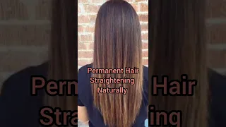 Permanent Hair Straightening naturally without heat at home in 1 ingredients#straighthair#homeremedy