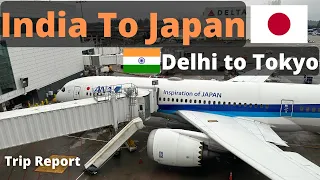 India to Japan | ANA Economy Class Trip Report | New Delhi to Tokyo Haneda | Layover in Tokyo