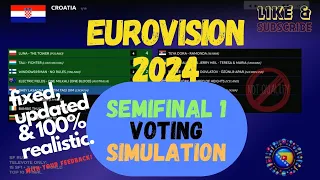 SEMIFINAL 1 (updated)⏐ Realistic Voting Simulation⏐ Eurovision 2024 ⏐ ESC24