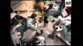 Soyuz T7 docking with Salyut 7