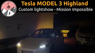 Tesla Model 3 Highland Custom LightShow (Mission Impossible - Fallout Theme)