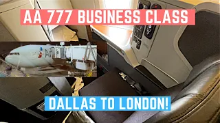American Airlines (AA) Business Class 777-300 from Dallas to London (DFW-LHR) Oneworld