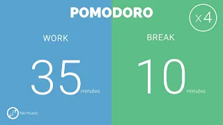 35 / 10  Pomodoro Timer - 3 hour study || No music - Study for dreams - Deep focus - Study timer