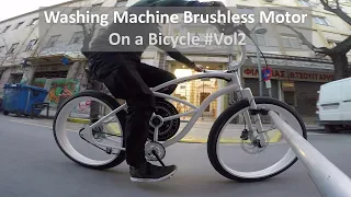 Washing Machine Brushless Motor on a Bicycle 2 (ENG SUBS) #neodymioum_magnets #halbach_array #Vesc