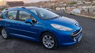 2009 Peugeot 207 SW 1.6 HDI Estate walk around and start up video.