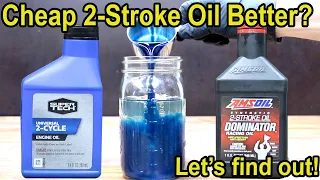 Cheap 2-Stroke Oil Better?  Let's find out!  Amsoil vs SuperTech 2-Cycle Oil.