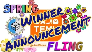 Winner Announcement for the Temu Spring Fling Mystery Giveaway!