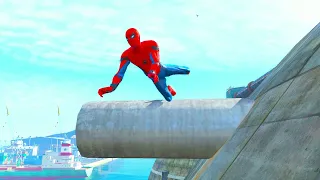 GTA5 Spiderman Epic Parkour Fails & Wins #1 (Euphoria physics)