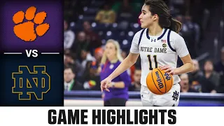 Clemson vs. Notre Dame Game Highlights | 2023-24 ACC Women's Basketball