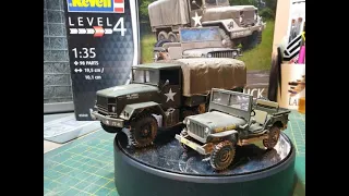 Revell 1/35 M34 and Willys Jeep Plastic Model Build