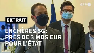 Enchères 5G: l'Etat empoche 2,786 milliards d'euros, Orange rafle la mise | AFP Extrait