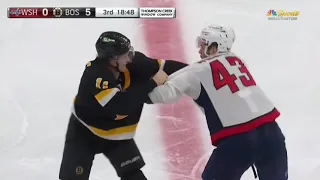 Tom Wilson drops the gloves with Trent Frederic