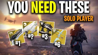 TOP 10 MUST HAVE EXOTICS AS A SOLO PLAYER | Destiny 2 Season 21