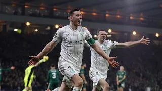 Hibs fans short lived celebrations after Paul Halons opener in the SLC Final - 19/12/21