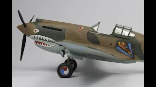 Airfix 1/48 Curtis Hawk 81-a-2 (P40 B), Flying Tigers Full Build