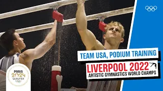 Team USA men's podium training at the artistic gymnastics World Champs I #WGC2022