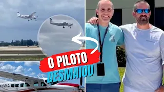 PILOTO DESMAIA e PASSAGEIRO POUSA o avião