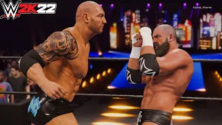 WWE 2K22 Batista VS. Triple H - No Holds Barred Match - WWE Championship