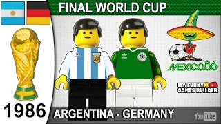 World Cup Final 1986 • Argentina vs West Germany 3-2 in Lego Mexico 86 • All Goals Highlights Lego