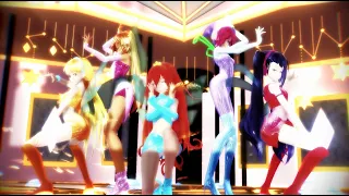 [MMD - Winx Club]  ITZY - Not Shy - Bloom, Tecna, Musa, Flora, Stella