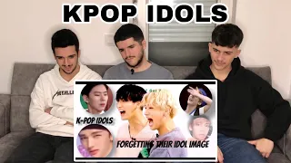 FNF Reacting to K-Pop idols forgetting their idol image  | KPOP REACTION