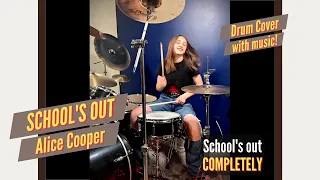Alice Cooper - School’s Out (Drum Cover / Drummer Cam) Performed Live By Teen Drummer Lauren Young