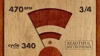 470 BPM 3/4 Wood Metronome HD