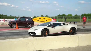 Нива рвёт Lamborghini Huracán