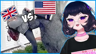 ErinyaBucky reacts to USA vs UK | Funniest Fails Compilation