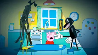 SCARY PIGGY.EXE VIDEOS (Siren Head, Huggy Wuggy, & Cartoon Dog attack Peppa)