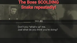 Metal Gear Solid 3 - The Boss SCOLDING Snake for messing around!