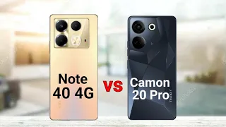 Infinix Note 40 4G vs Tecno Camon 20 Pro