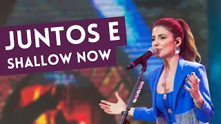 "Juntos e Shallow Now": Paula Fernandes canta sucesso no Faustão