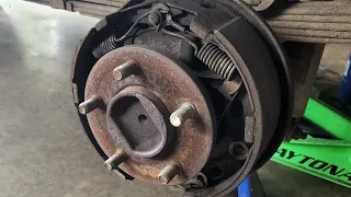 96 Jeep Cherokee rear drum brake replacement.