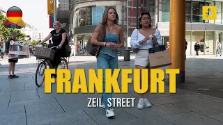 Walking along Zeil Street in Frankfurt am Main, Germany