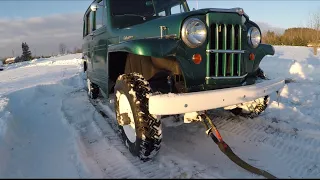 Willys wagon doesn’t like snow