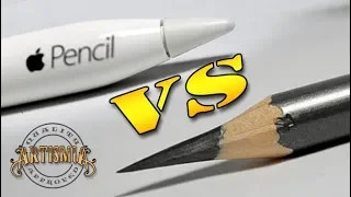 Apple Pencil VS A Real Pencil ~ Drawing ( iPad Pro & Paper by 53 )