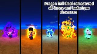 Dragon Ball Final Remastered all forms and technique showcase | 4k - 60 FPS