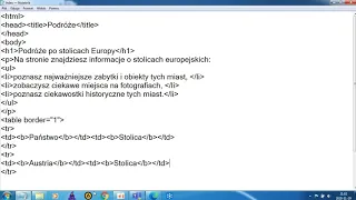 Html - Tworzenie strony internetowej o stolicach Europy cz 2 - Informatyka klasa VII