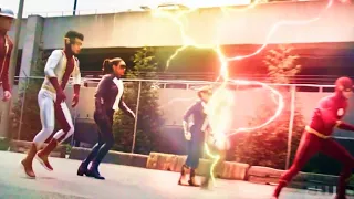 Flash 7x18 Flash Family Vs Godspeed Clones  Fight scene