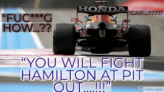 Intense MAX VERSTAPPEN Radio As He Fights Lewis On Pit Exit - F1 2021 French GP Mercedes Team Radio