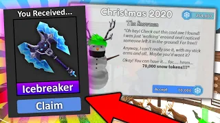 CLAIMING CHRISTMAS BATTLE PASS AXE! (Roblox Murder Mystery 2)