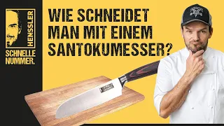 Wie schneidet man mit einem Santokumesser? | Hensslers Anleitungen, Tipps & Tricks