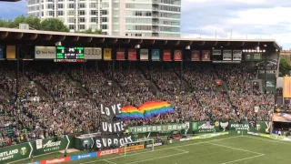 Timbers Army unveils tifo in honor of LGBTQ Pride Month