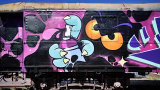 Graffiti Artist POISON paints the MOLOTOW TRAIN