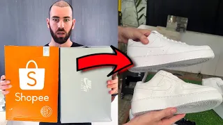 Tênis Nike Air Force vs réplica perfeita da Shopee 😱