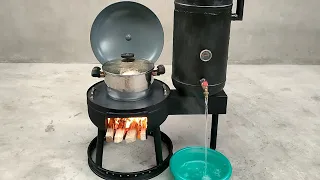 How to make a 4-in-1 wood stove 2nd version