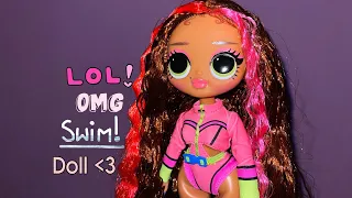 LOL Surprise Omg swim line Coral Waves Unboxing Budget Doll ASMR