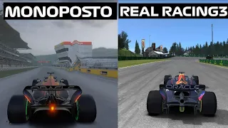 F1 2023 Gameplay | Real Racing 3 vs Monoposto Difference | At Circuit Spa-Francorchamps #formula1