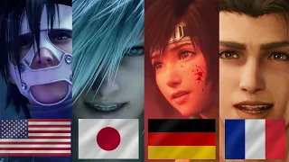 FINAL FANTASY VII REMAKE INTERGRADE - English vs. Japanese vs. German vs French Dub